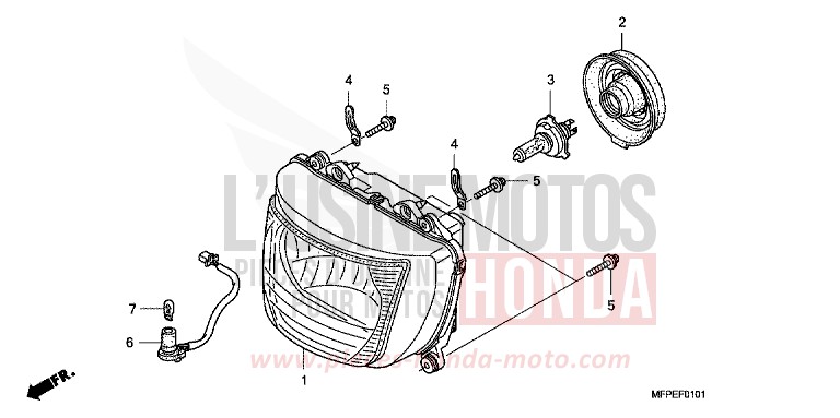 HEADLIGHT (CB1300SA) for CB1300 Super Bold'or ABS PEARL SUNBEAM WHITE (NHA66KF) from 2010